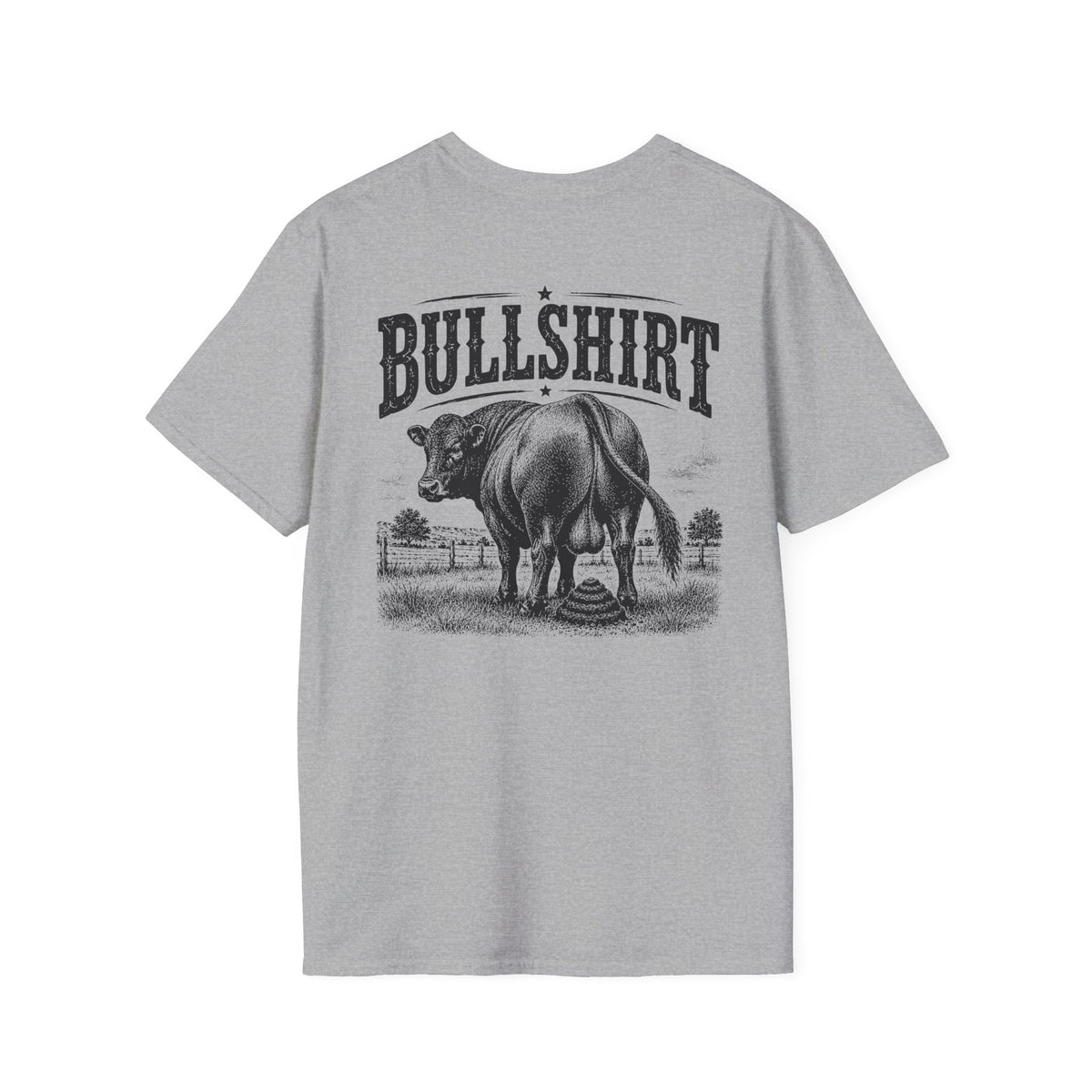 BULLSHIRT Vintage Bull Illustration T-Shirt | Rustic Rodeo Graphic Tee