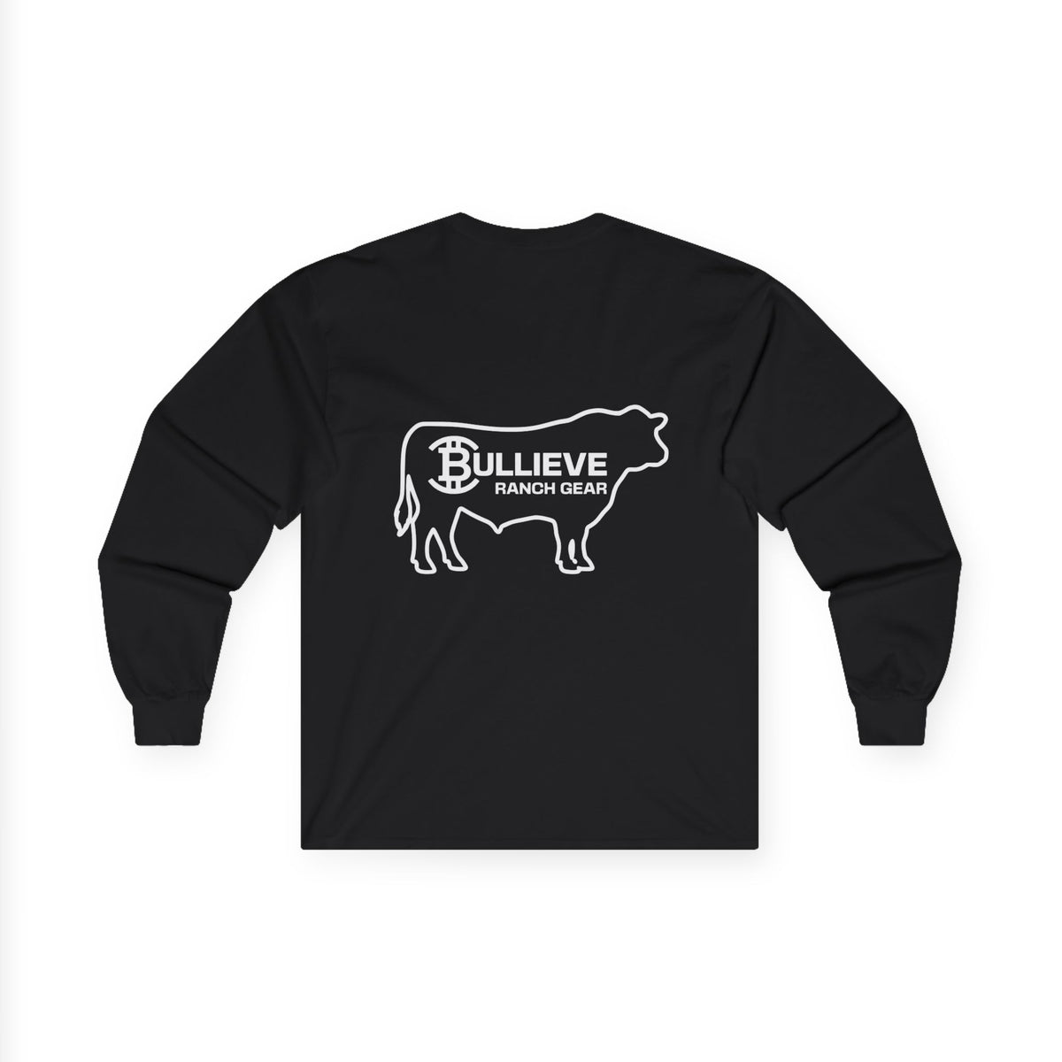 Bullieve Ranch Gear Long Sleeve Tee - Western Cattle Logo Shirt