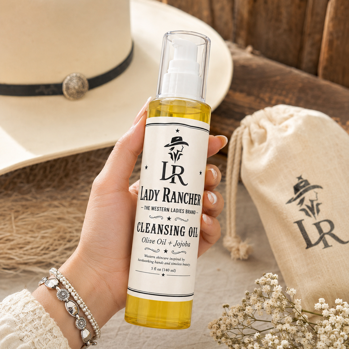 Lady Rancher Cleansing Oil | Olive Oil & Jojoba Makeup Remover Cleanser