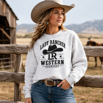 Lady Rancher Organic Sweatshirt | Western Cowgirl Crewneck