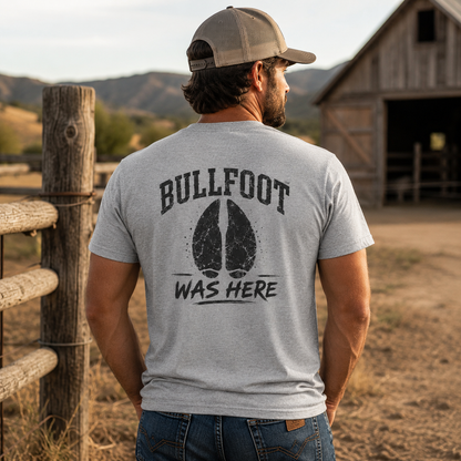 BULLFOOT Was Here Bullshirt – Hoof Print Front and Back Graphic Tee