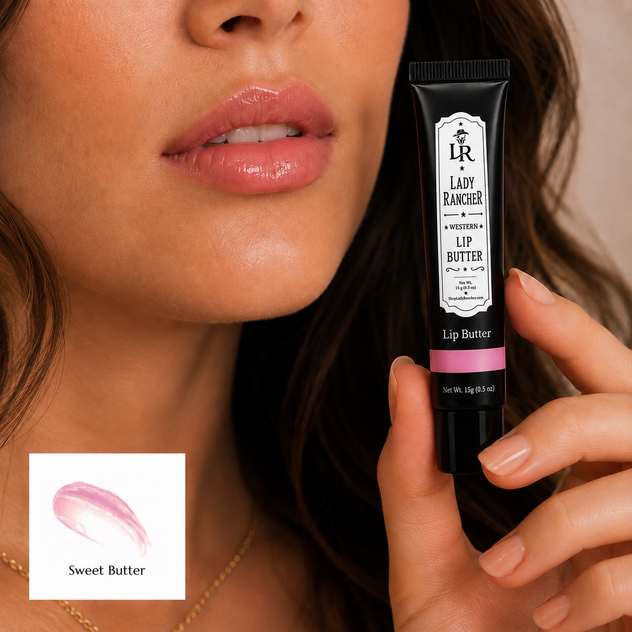 Lady Rancher™ Sweet Butter Lip Butter | Hydrating Vegan Lip Butter with Soft Nude Tint