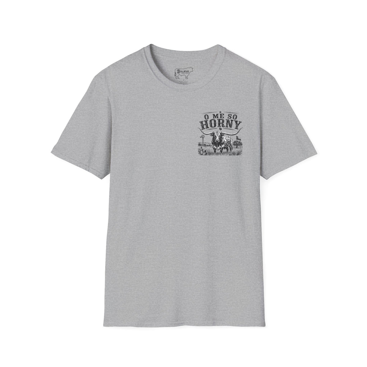T-Shirt — 'O Me So Horny' Bull Graphic Tee