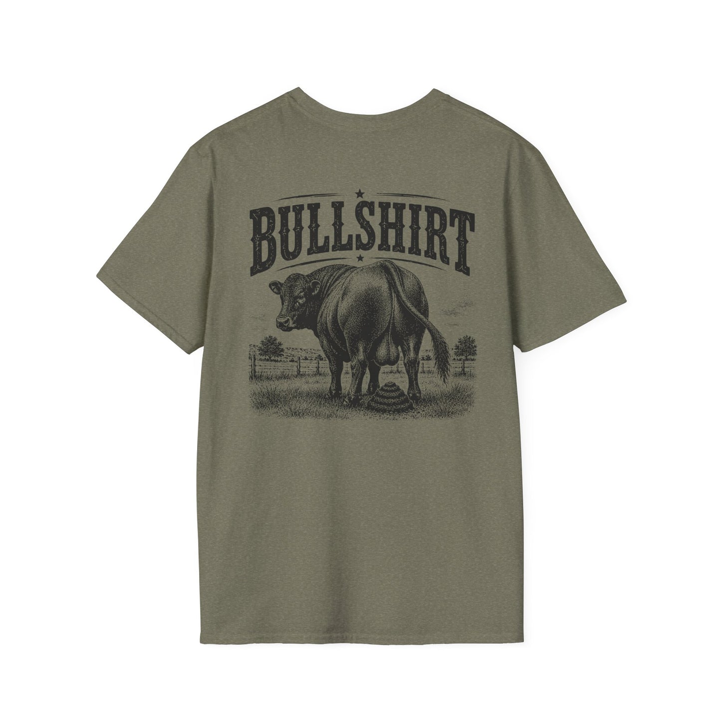 BULLSHIRT Vintage Bull Illustration T-Shirt | Rustic Rodeo Graphic Tee
