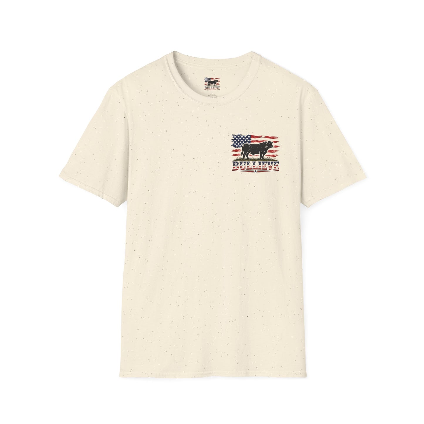 T-Shirt — Bullseye Bison American Flag Graphic