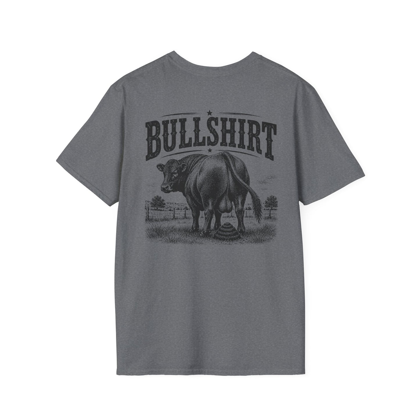 BULLSHIRT Vintage Bull Illustration T-Shirt | Rustic Rodeo Graphic Tee