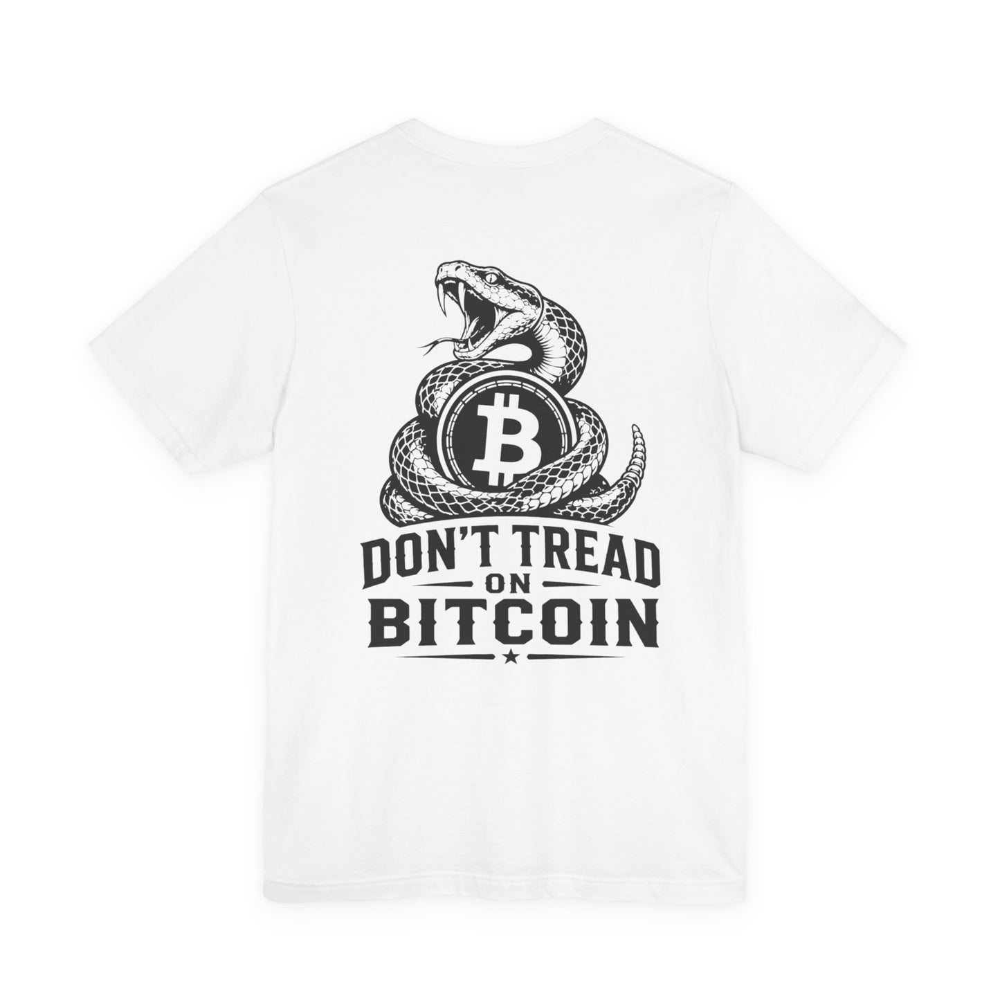 Bitcoin Snake Tee — "Don't Tread on Bitcoin" Graphic T-Shirt