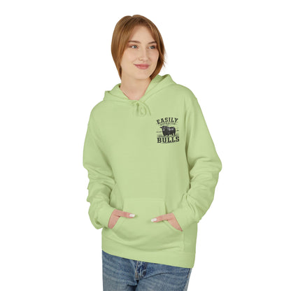 Hoodie - 'Easily Distracted by Bulls' Ranch Animal Lover Pullover