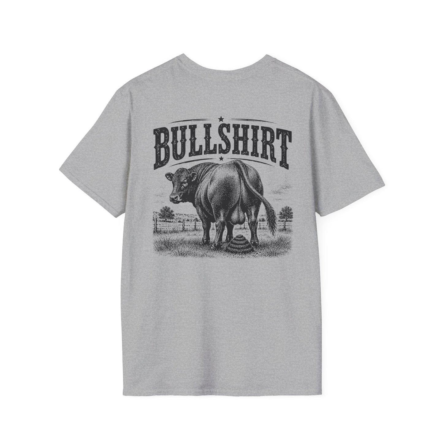 BULLSHIRT Vintage Bull Illustration T-Shirt | Rustic Rodeo Graphic Tee
