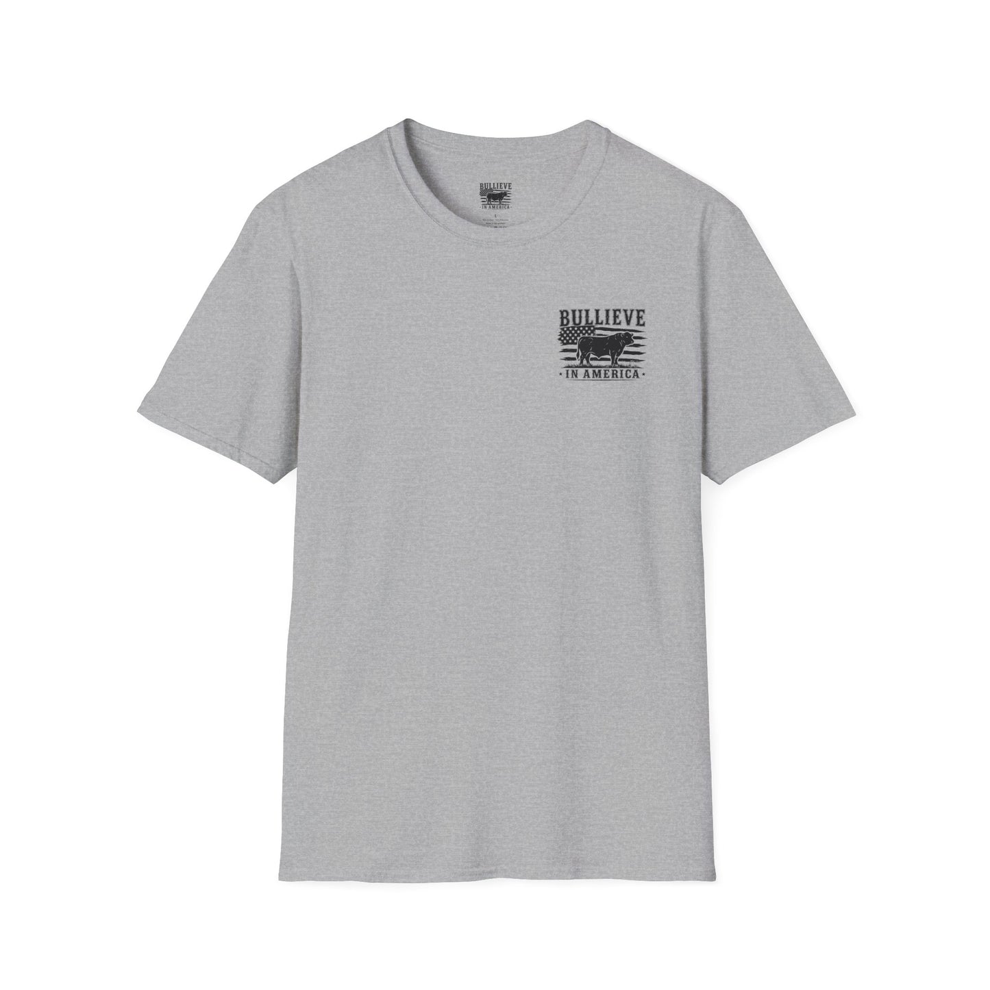 Bullieve in America T-Shirt — Patriotic Bull Graphic Tee