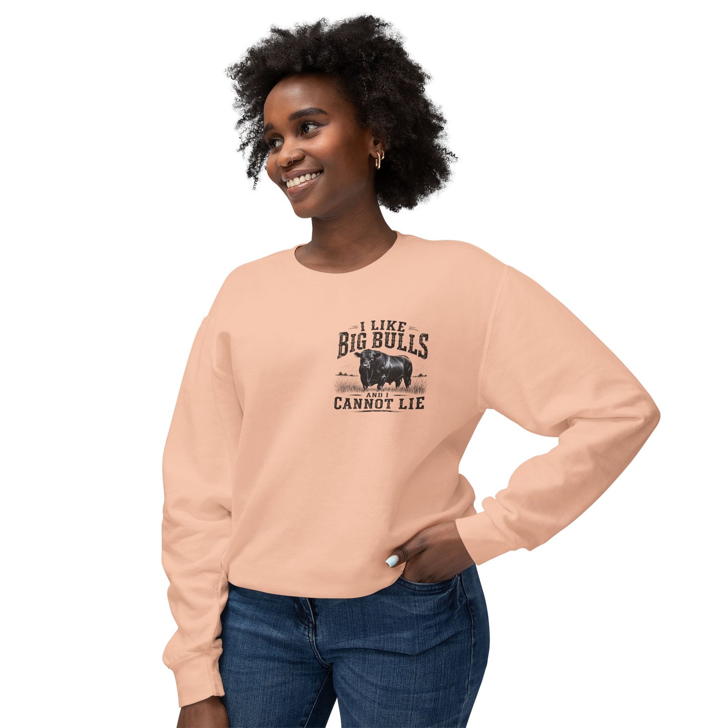 Bull Graphic Sweatshirt — "I Like Big Bulls and I Cannot Lie" Country Farm Crewneck