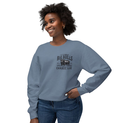 Bull Graphic Sweatshirt — "I Like Big Bulls and I Cannot Lie" Country Farm Crewneck