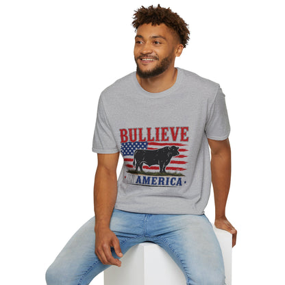 Bullieve America T-Shirt — Patriotic Cow Graphic Tee