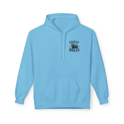 Hoodie - 'Easily Distracted by Bulls' Ranch Animal Lover Pullover