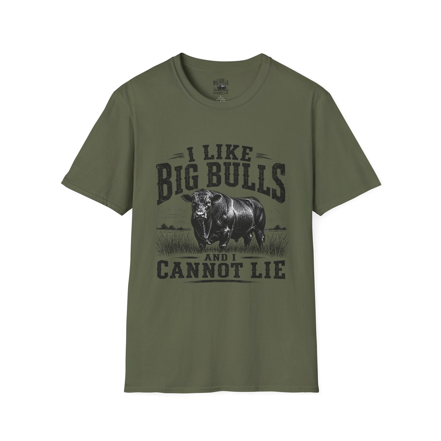 I Like Big Bulls T-Shirt — Funny Bull Graphic Tee (I Like Big Bulls and I Cannot Lie)