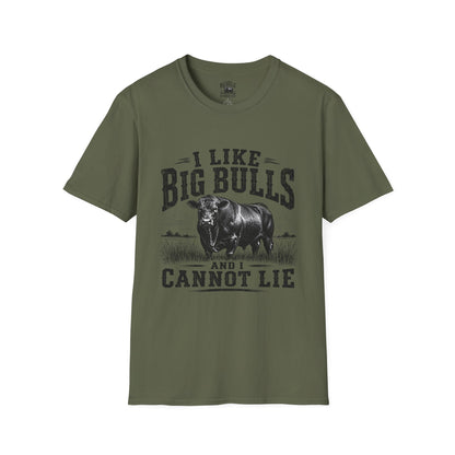 I Like Big Bulls T-Shirt — Funny Bull Graphic Tee (I Like Big Bulls and I Cannot Lie)