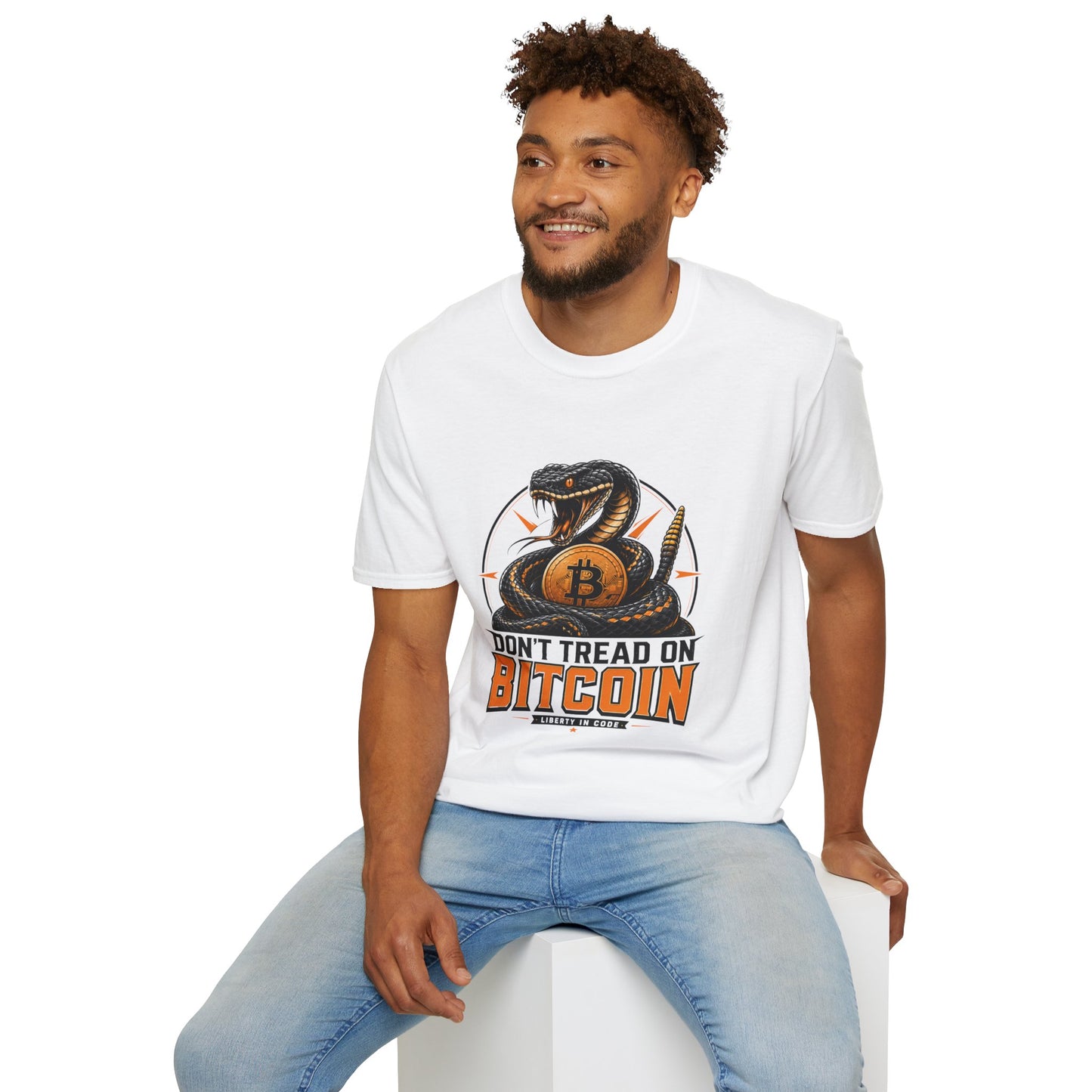 Bitcoin Snake T-Shirt — "Don't Tread On Bitcoin" Crypto Graphic Tee