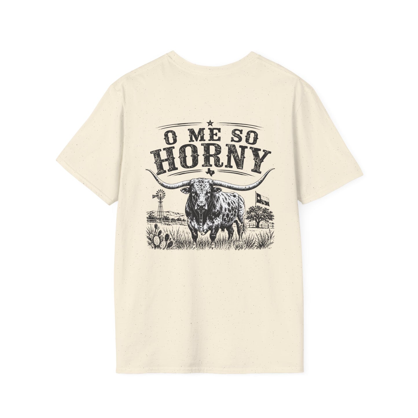T-Shirt — 'O Me So Horny' Cowboy Bull Graphic Tee