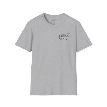 Bullieve Cattle Tee — Minimal Farm Animal Graphic T-Shirt
