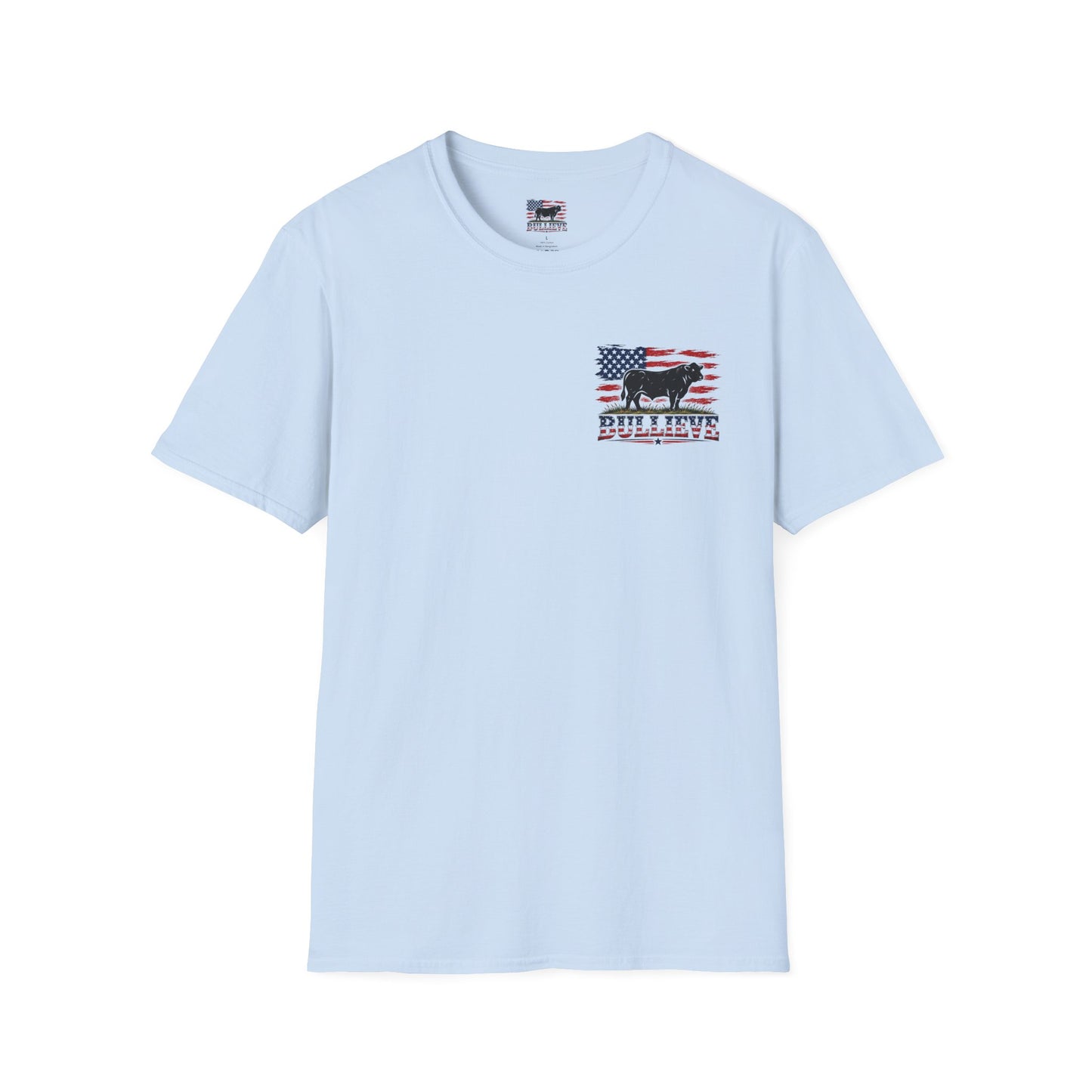 T-Shirt — Bullseye Bison American Flag Graphic