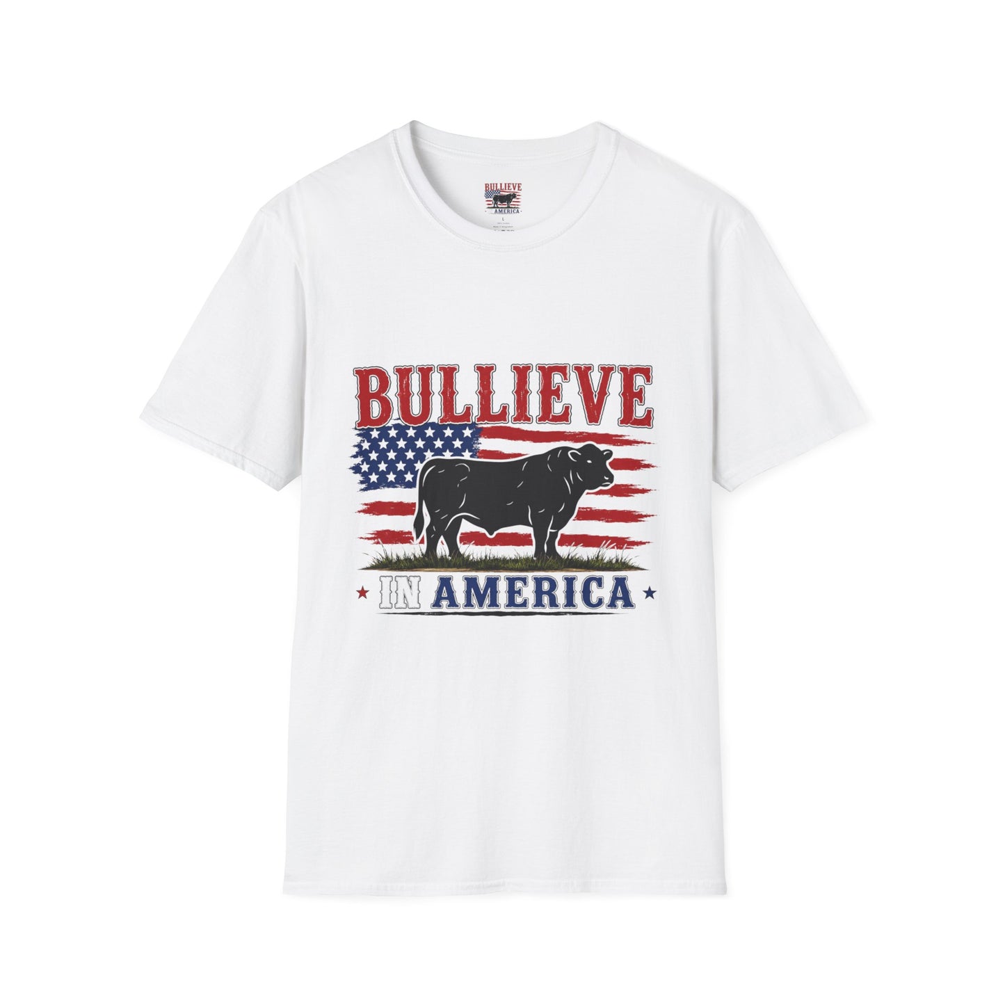 Bullieve America T-Shirt — Patriotic Cow Graphic Tee