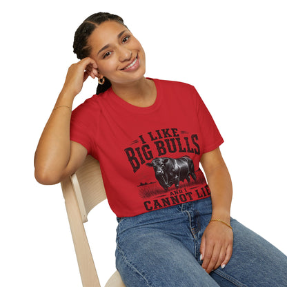 I Like Big Bulls T-Shirt — Funny Bull Graphic Tee (I Like Big Bulls and I Cannot Lie)