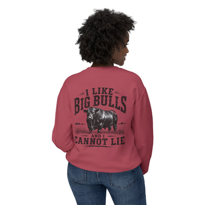 Bull Graphic Sweatshirt — "I Like Big Bulls and I Cannot Lie" Country Farm Crewneck