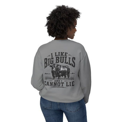 Bull Graphic Sweatshirt — "I Like Big Bulls and I Cannot Lie" Country Farm Crewneck