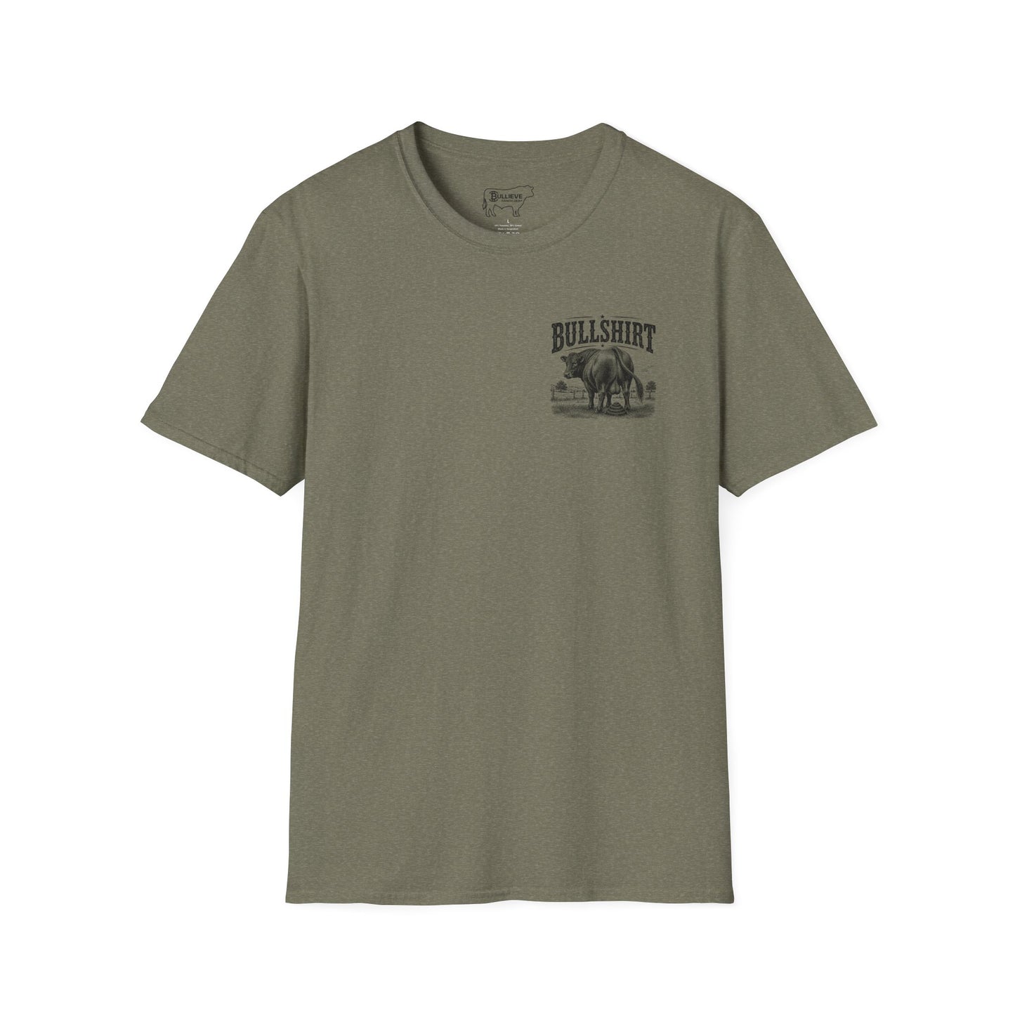BULLSHIRT Vintage Bull Illustration T-Shirt | Rustic Rodeo Graphic Tee