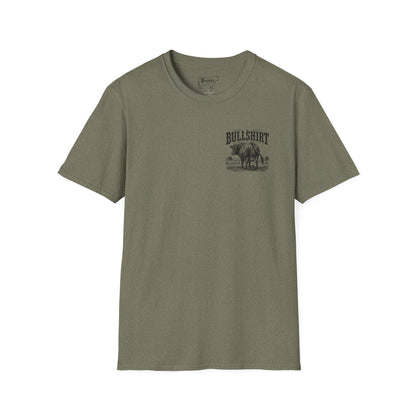 BULLSHIRT Vintage Bull Illustration T-Shirt | Rustic Rodeo Graphic Tee