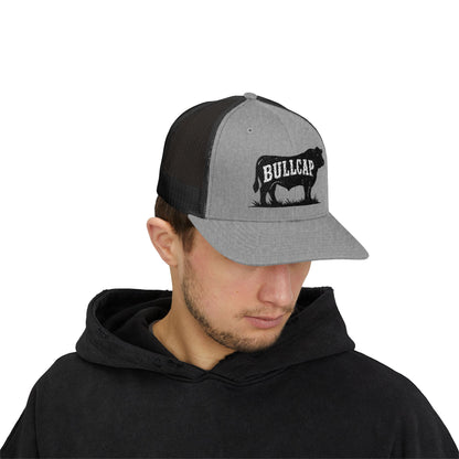 BULLCAP Angus silhouette trucker hat | Bull graphic cap, ranch gear