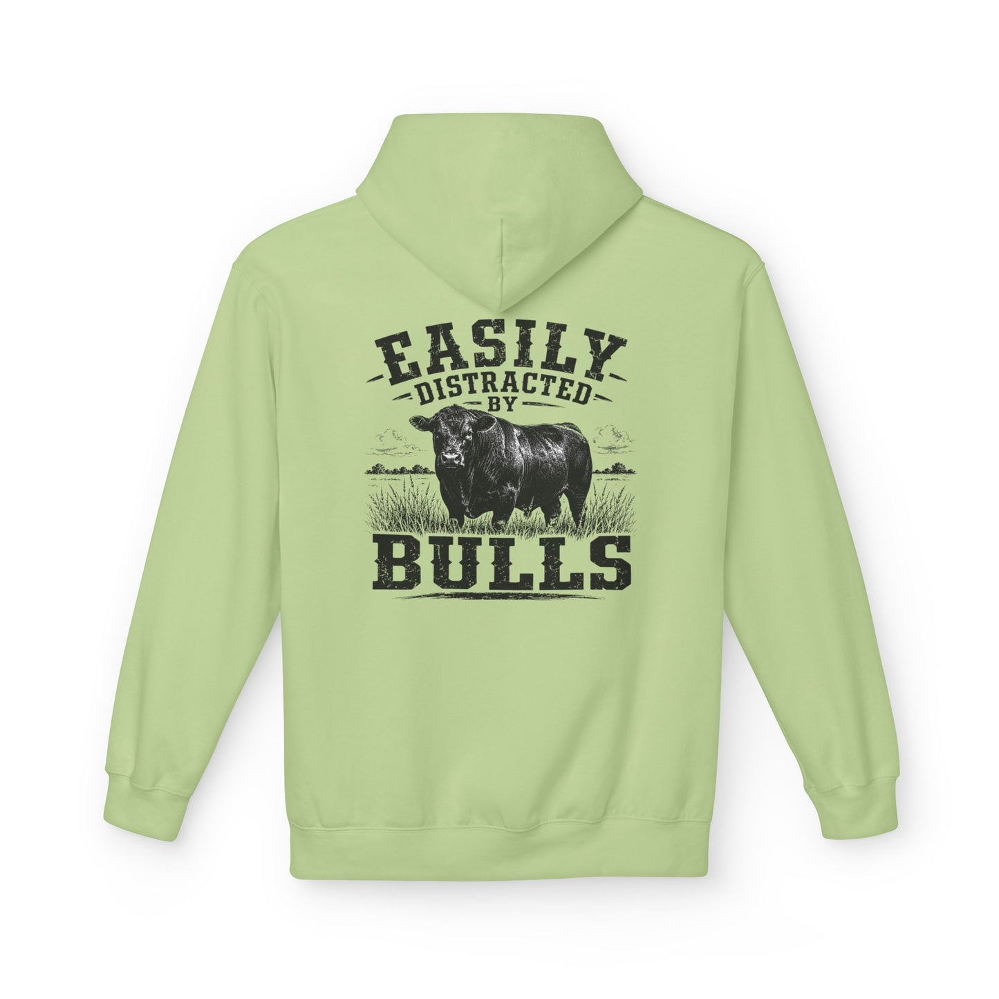Hoodie - 'Easily Distracted by Bulls' Ranch Animal Lover Pullover