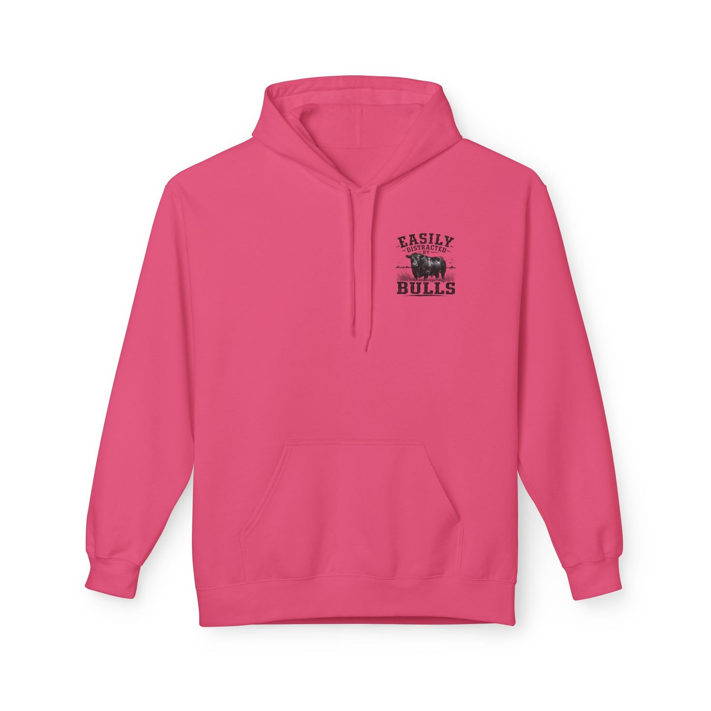 Hoodie - 'Easily Distracted by Bulls' Ranch Animal Lover Pullover