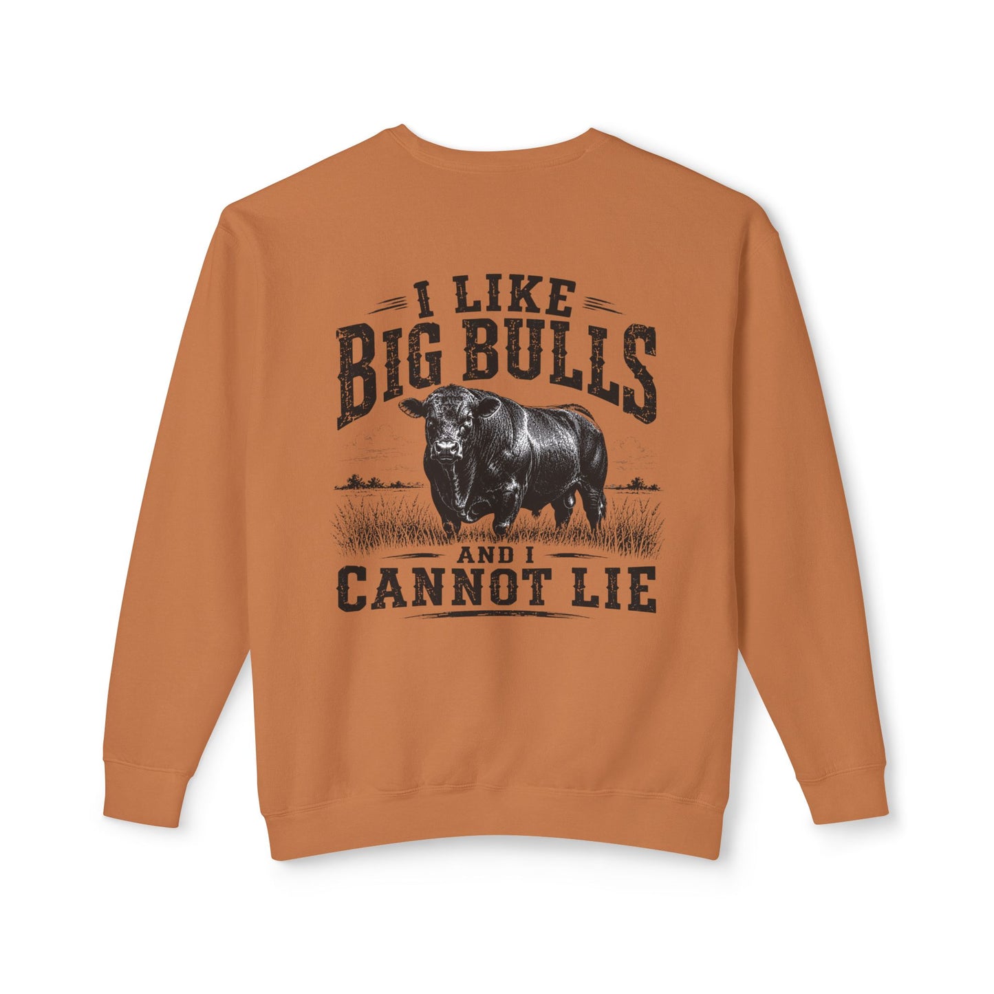 Bull Graphic Sweatshirt — "I Like Big Bulls and I Cannot Lie" Country Farm Crewneck