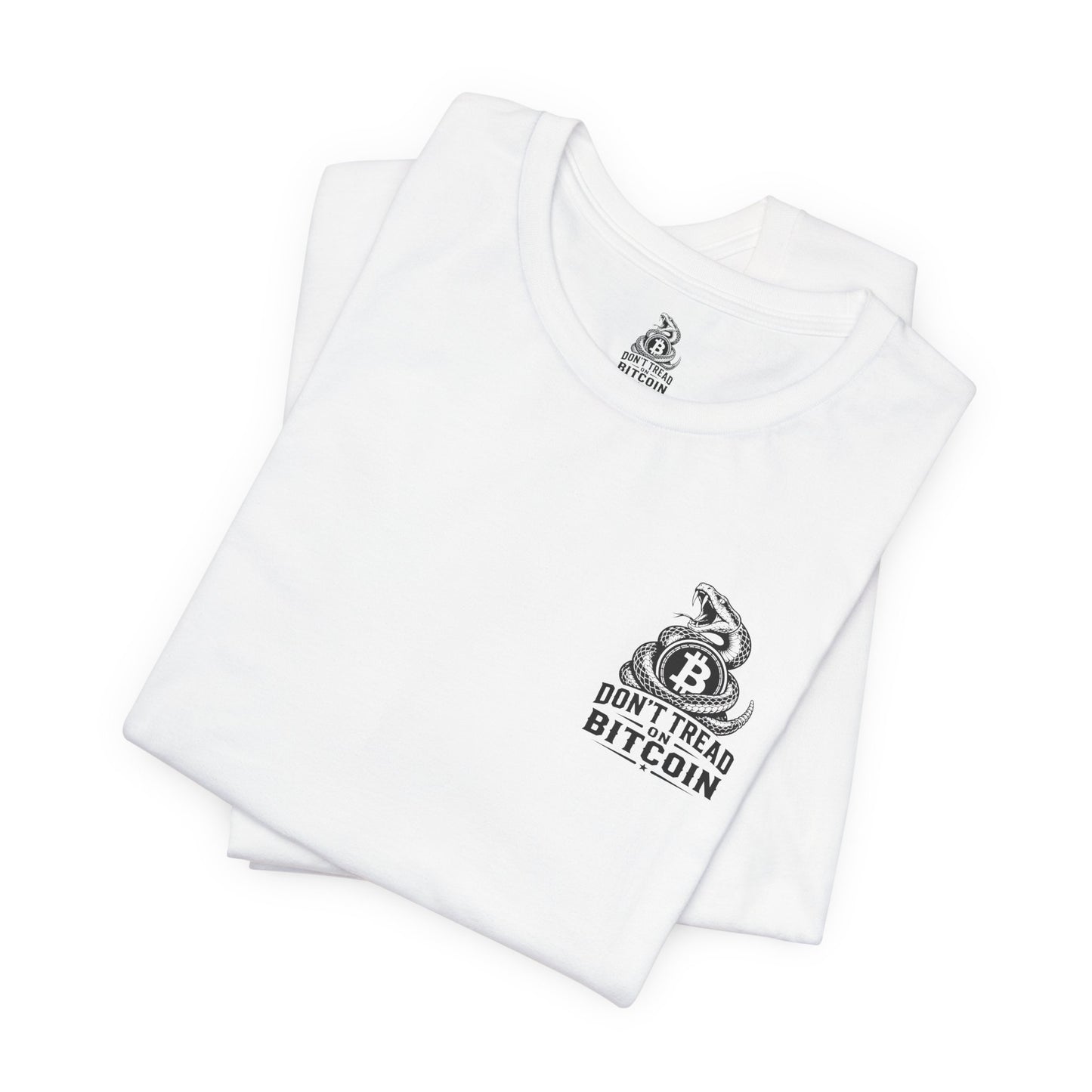 Bitcoin Snake Tee — "Don't Tread on Bitcoin" Graphic T-Shirt