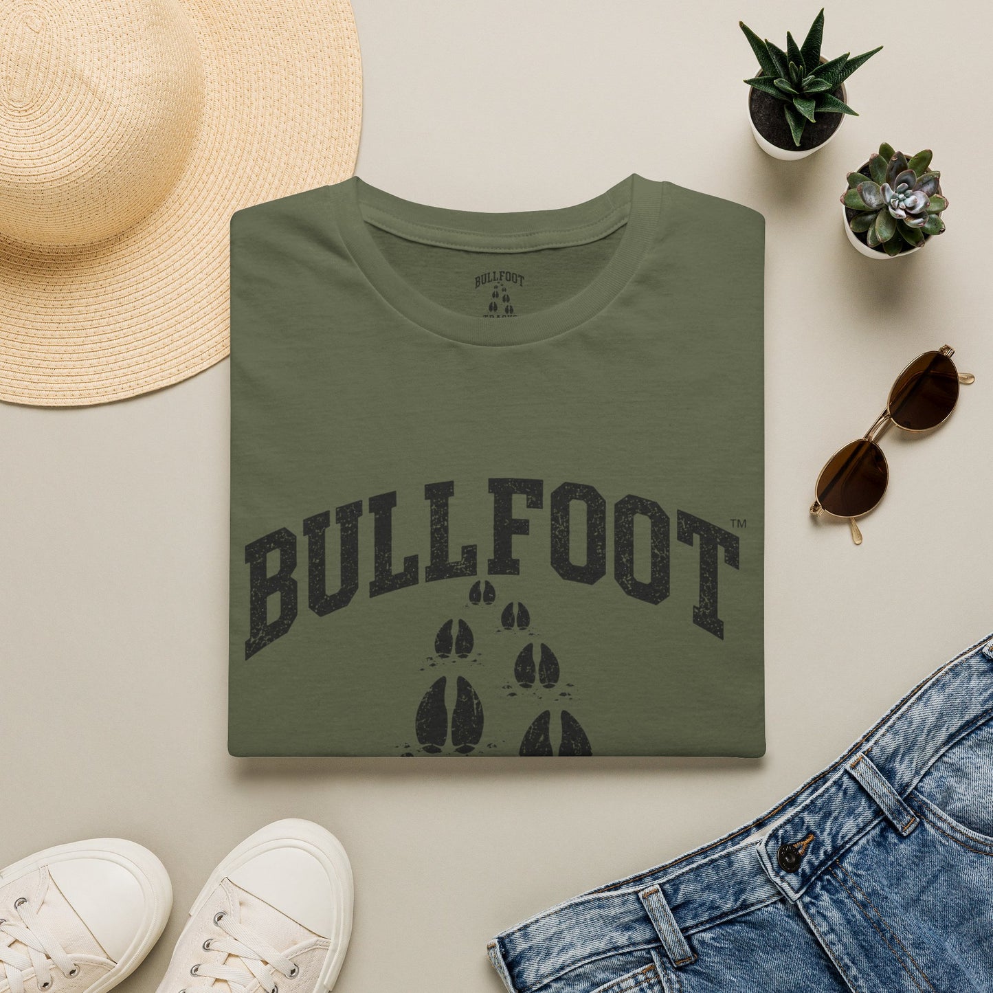 Bullfoot Tracks T-Shirt — Vintage Pawprint Graphic Tee