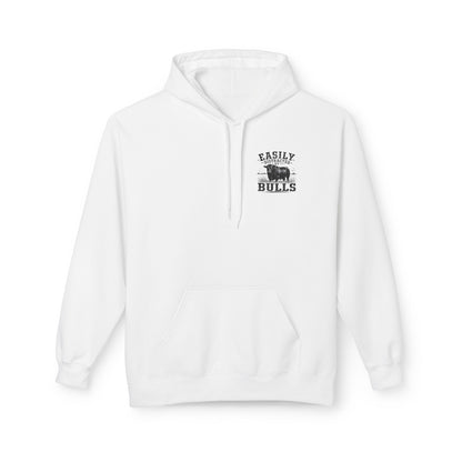 Hoodie - 'Easily Distracted by Bulls' Ranch Animal Lover Pullover