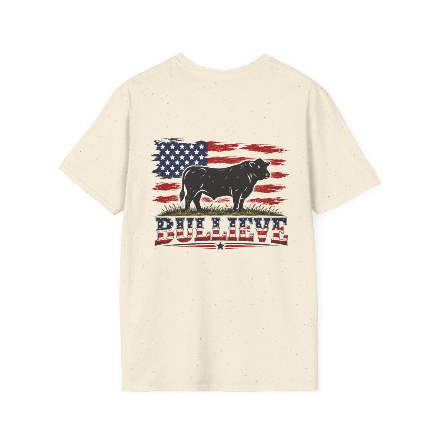 T-Shirt — Bullseye Bison American Flag Graphic