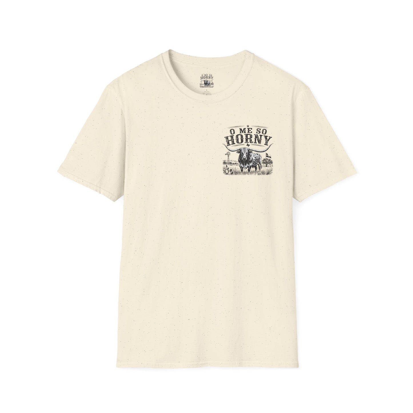 T-Shirt — 'O Me So Horny' Cowboy Bull Graphic Tee