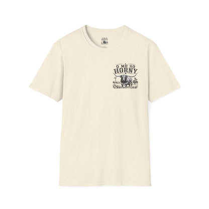 T-Shirt — 'O Me So Horny' Cowboy Bull Graphic Tee