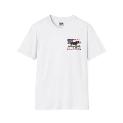 T-Shirt — Bullseye Bison American Flag Graphic
