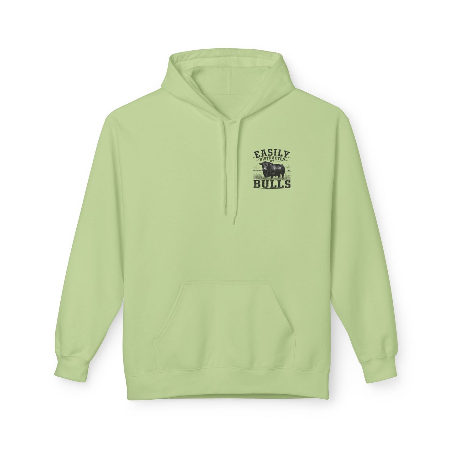 Hoodie - 'Easily Distracted by Bulls' Ranch Animal Lover Pullover