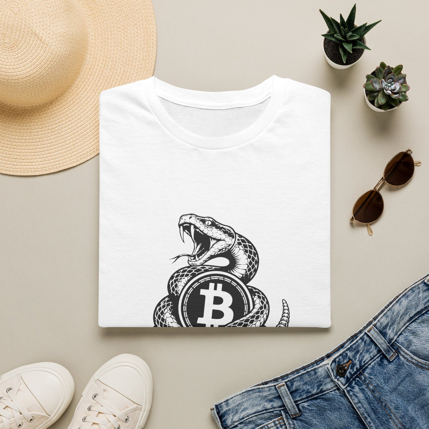 Bitcoin Snake T-Shirt — “Don't Tread on Bitcoin” Crypto Freedom Tee