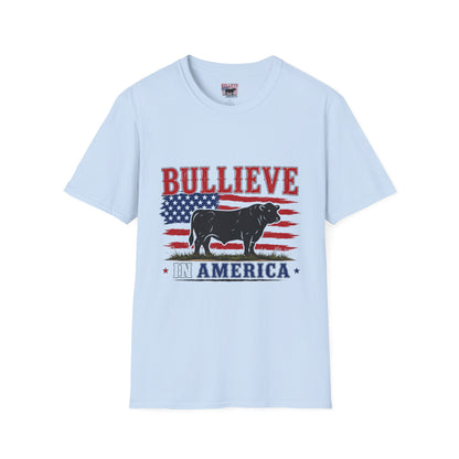 Bullieve America T-Shirt — Patriotic Cow Graphic Tee