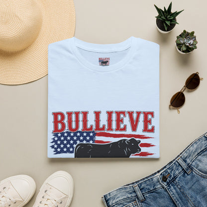 Bullieve America T-Shirt — Patriotic Cow Graphic Tee