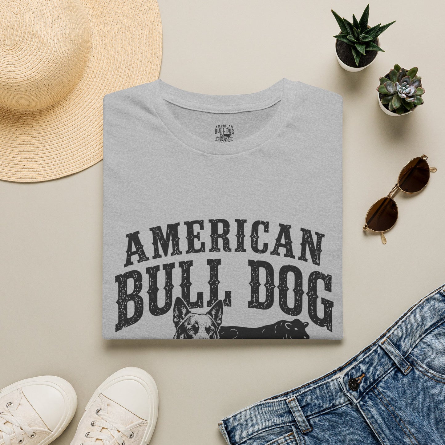 American Bulldog T-Shirt — Vintage Graphic Pet Tee