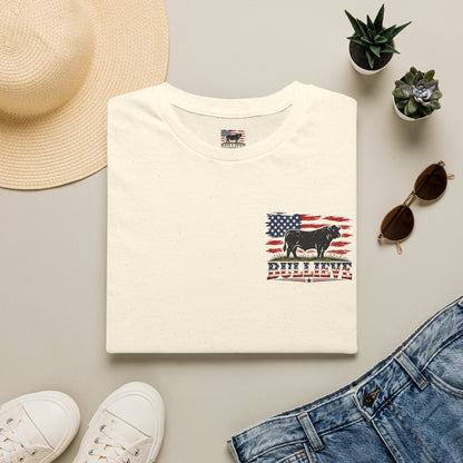 T-Shirt — Bullseye Bison American Flag Graphic