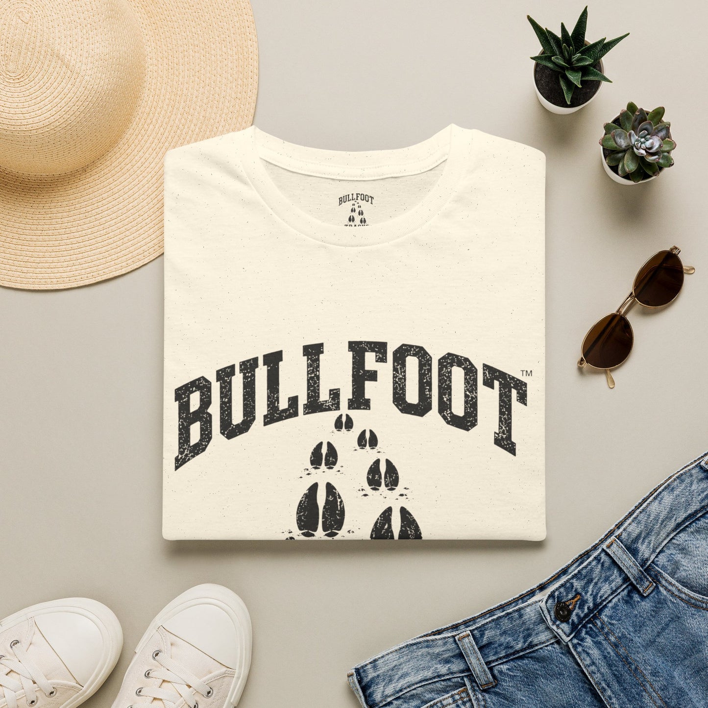 Bullfoot Tracks T-Shirt — Vintage Pawprint Graphic Tee