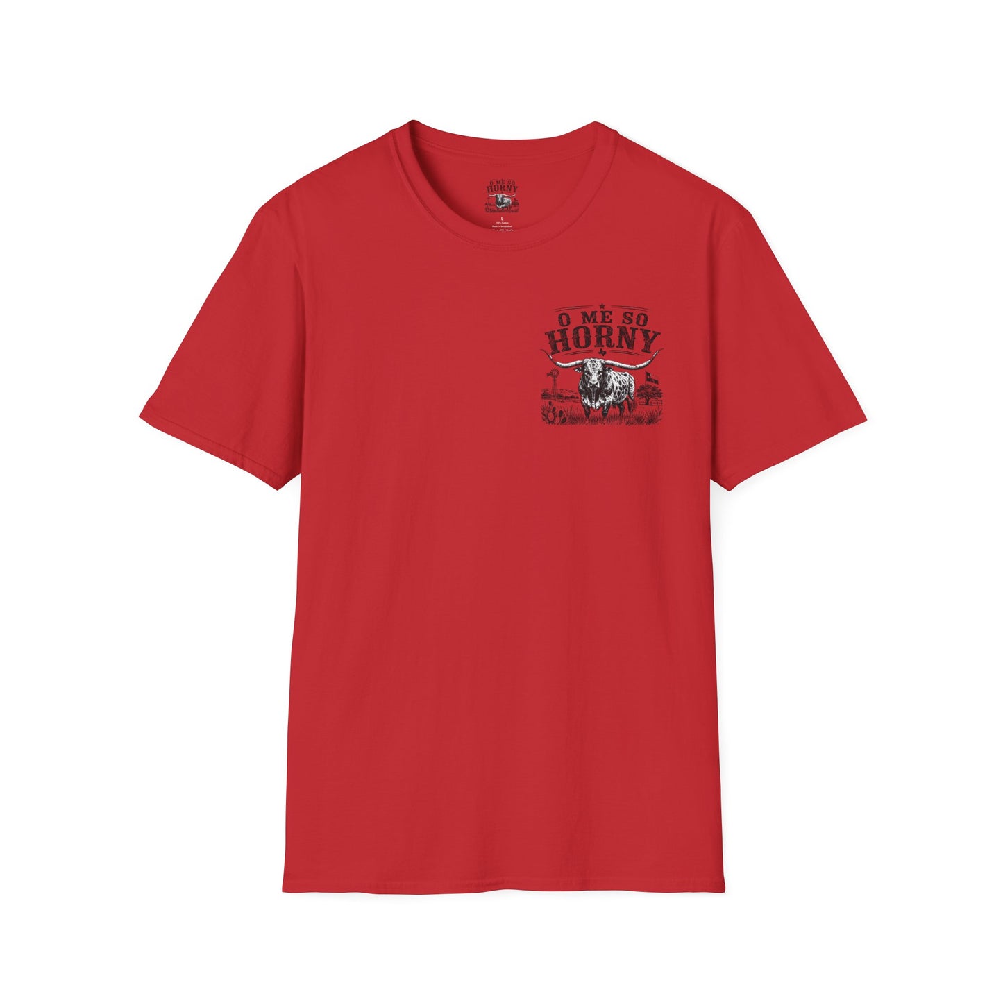 T-Shirt — 'O Me So Horny' Cowboy Bull Graphic Tee