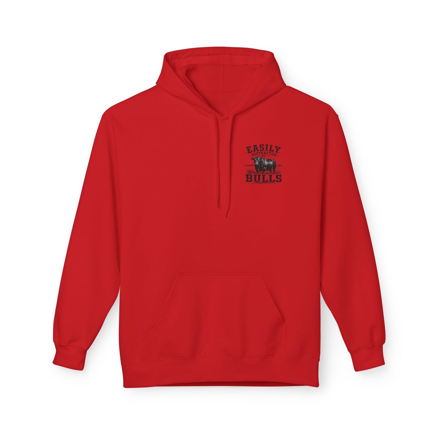 Hoodie - 'Easily Distracted by Bulls' Ranch Animal Lover Pullover
